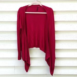 ELIE TAHARI OPEN CARDIGAN WITH HIGH -LOW HEM